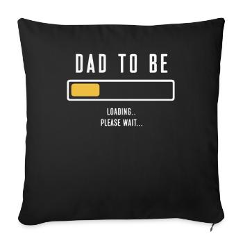 Father, Dad, Father's Day, Family Dad - Sofa pillow with filling 45cm x 45cm - black - Front