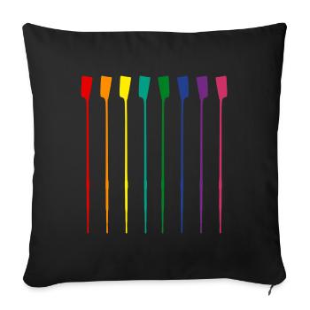 Rowing oars pride gift for rowers - Sofa pillow with filling 45cm x 45cm - black - Front