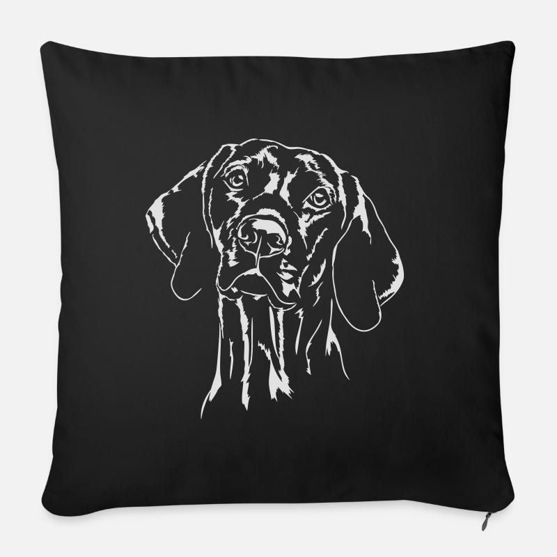 MAGYAR VIZSLA Jagdhund Jagdhunde Portrait Wilsigns - Sofakissen mit Füllung 45 x 45 cm - Schwarz