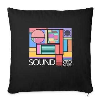 Le Son Géométrique by Cinodrago - Coussin et housse de 45 x 45 cm - noir - Devant