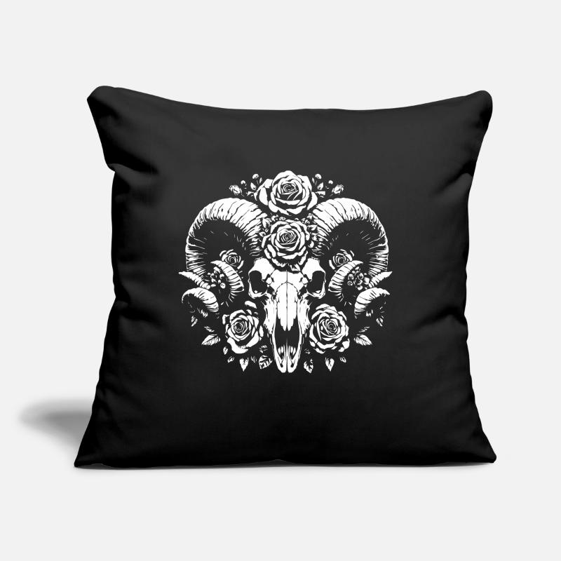 Ram Skull Gothic Design Sofa pillow with filling 45cm x 45cm