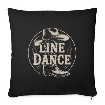 Line Dance Group Training My Dance Sport - Sofa pillow with filling 45cm x 45cm - black - Front
