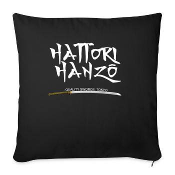 Hattori Hanzo | Samurai | Ninja | épée - Coussin et housse de 45 x 45 cm - noir - Devant