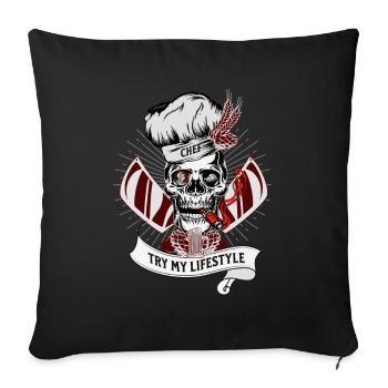 Hopftimist Design, - Sofakissen mit Füllung 45 x 45 cm - Schwarz - Vorne