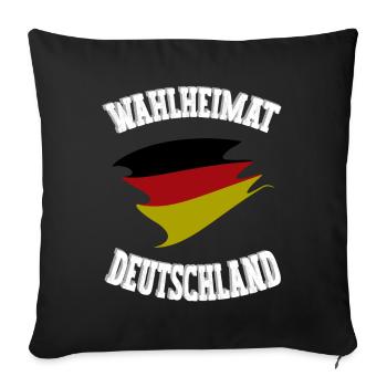 Wahlheimat Deutschland, Heimatland, Germany - Sofakissen mit Füllung 45 x 45 cm - Schwarz - Vorne