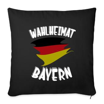 Wahlheimat Bayern, Heimatland, Traditionen, Bayern - Sofakissen mit Füllung 45 x 45 cm - Schwarz - Vorne