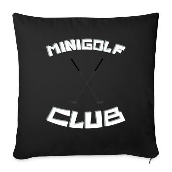 MINIGOLF -CLUB- Jahreseinkommen - Sofakissen mit Füllung 45 x 45 cm - Schwarz - Vorne