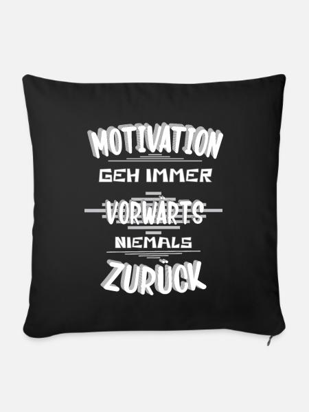 Motivation geh Vorwärts - Sofakissen mit Füllung 45 x 45 cm - Schwarz