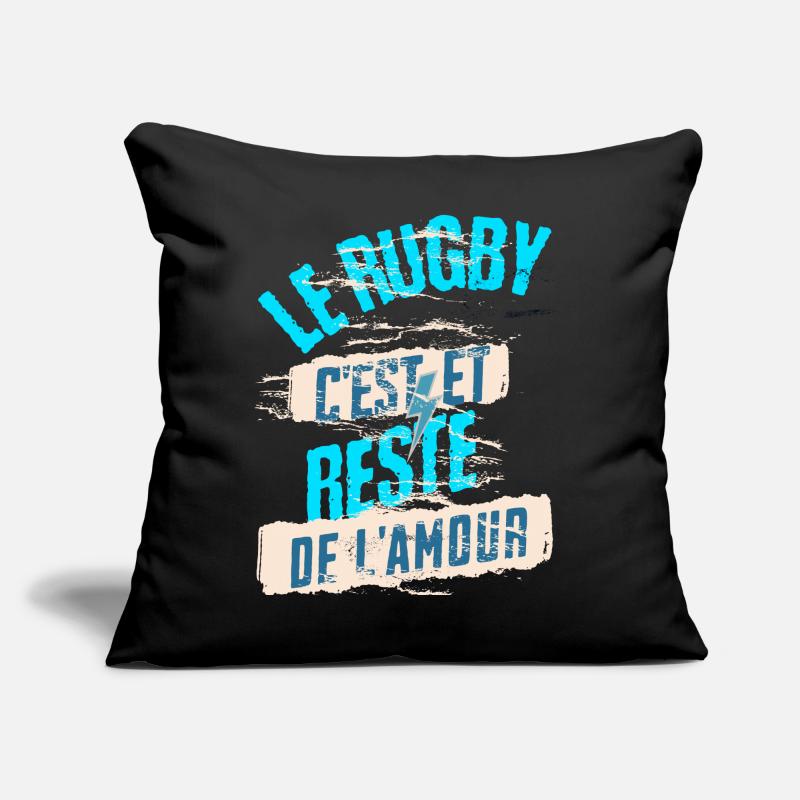 le rugby c'est, et reste de l'amour Coussin et housse de 45 x 45 cm