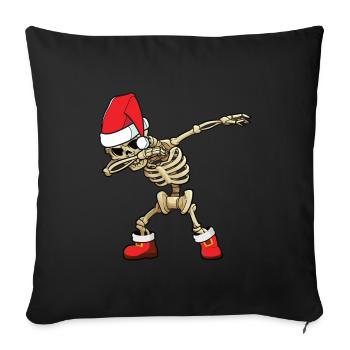 Dabbing Père Noël squelette - Coussin et housse de 45 x 45 cm - noir - Devant
