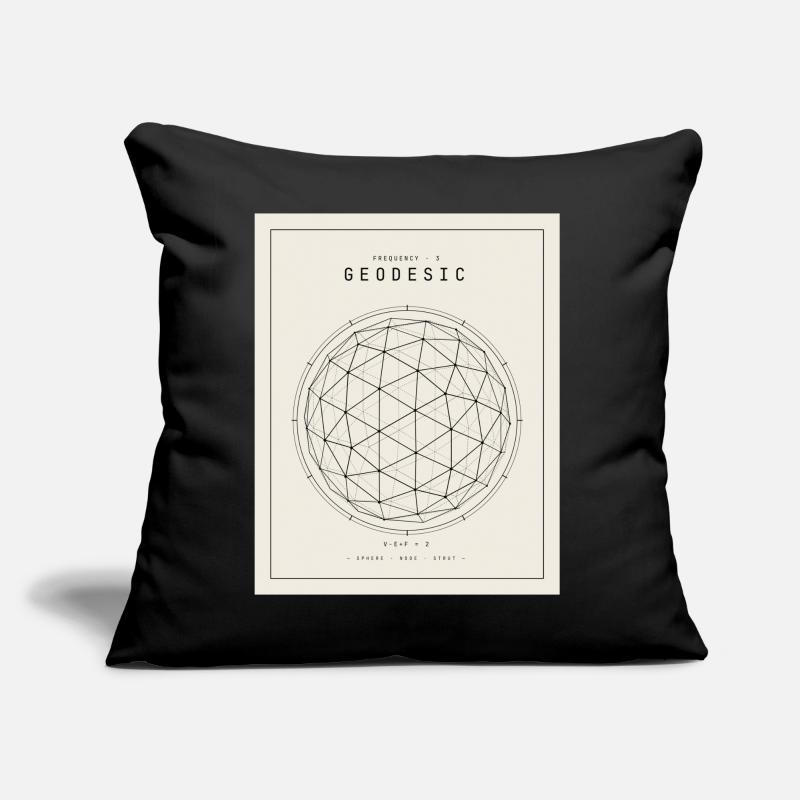 Geodesian Sphere Geometry Pattern Sofa pillow with filling 45cm x 45cm