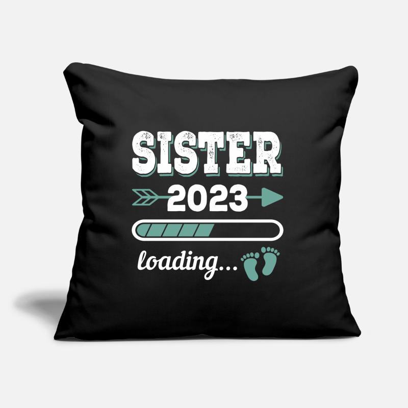Sister 2023 Loading Große Schwester Geschenk Sofakissen mit Füllung 45 x 45 cm