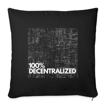 100% DECENTRALIZED - Sofakissen mit Füllung 45 x 45 cm - Schwarz - Vorne