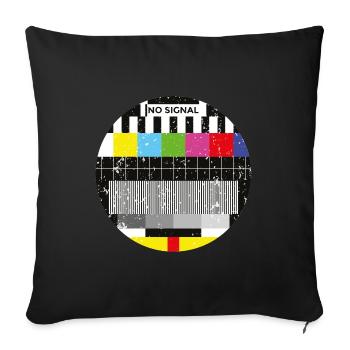 Image d’essai Rétro Vintage - Coussin et housse de 45 x 45 cm - noir - Devant