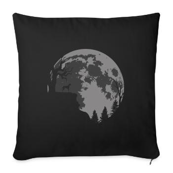 Galgo Espanol Chien Greyhound Lune - Coussin et housse de 45 x 45 cm - noir - Devant