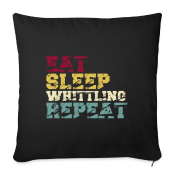 Whittling Holzschnitzer Holz Schnitzen Spruch - Sofakissen mit Füllung 45 x 45 cm - Schwarz - Vorne