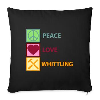 Whittling Holzschnitzer Holz Schnitzen Spruch - Sofakissen mit Füllung 45 x 45 cm - Schwarz - Vorne