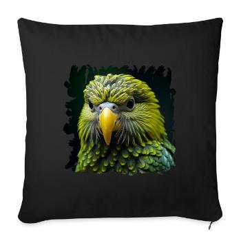 Le perroquet des montagnes de Kea est considéré comme très intelligent - Coussin et housse de 45 x 45 cm - noir - Devant