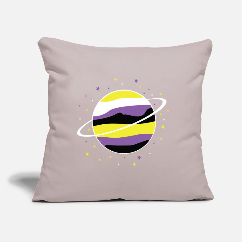 Nonbinary Planet Nonbinary Pride Sofa pillow with filling 45cm x 45cm