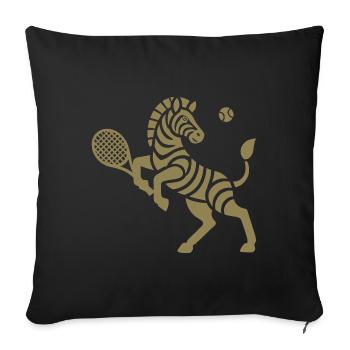 Zebra Tennis Silhouette Minimalistisches Design - Sofakissen mit Füllung 45 x 45 cm - Schwarz - Vorne