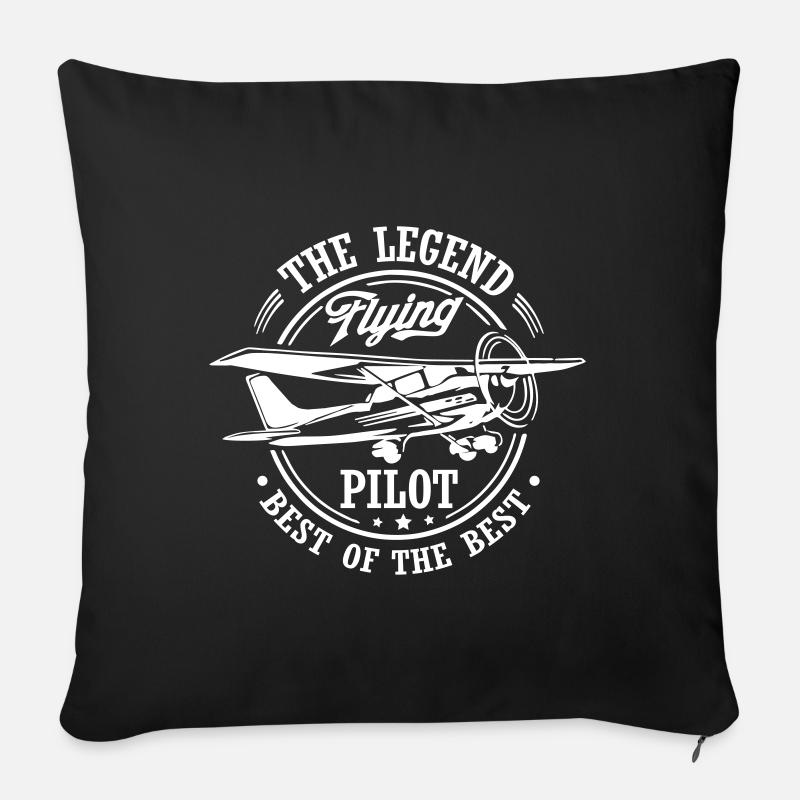 Legend Pilot - Sofakissen mit Füllung 45 x 45 cm - Schwarz