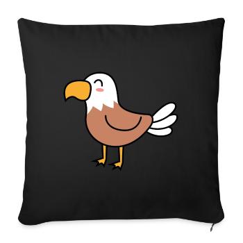 Eagle Comic Animal - Sofa pillow with filling 45cm x 45cm - black - Front