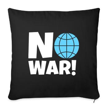 No War, Weltkugel, Welt - Sofakissen mit Füllung 45 x 45 cm - Schwarz - Vorne
