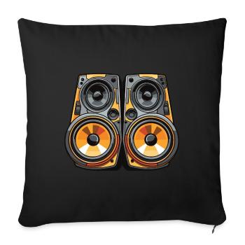 Music Bass Boxing Symbol Party - Sofa pillow with filling 45cm x 45cm - black - Front