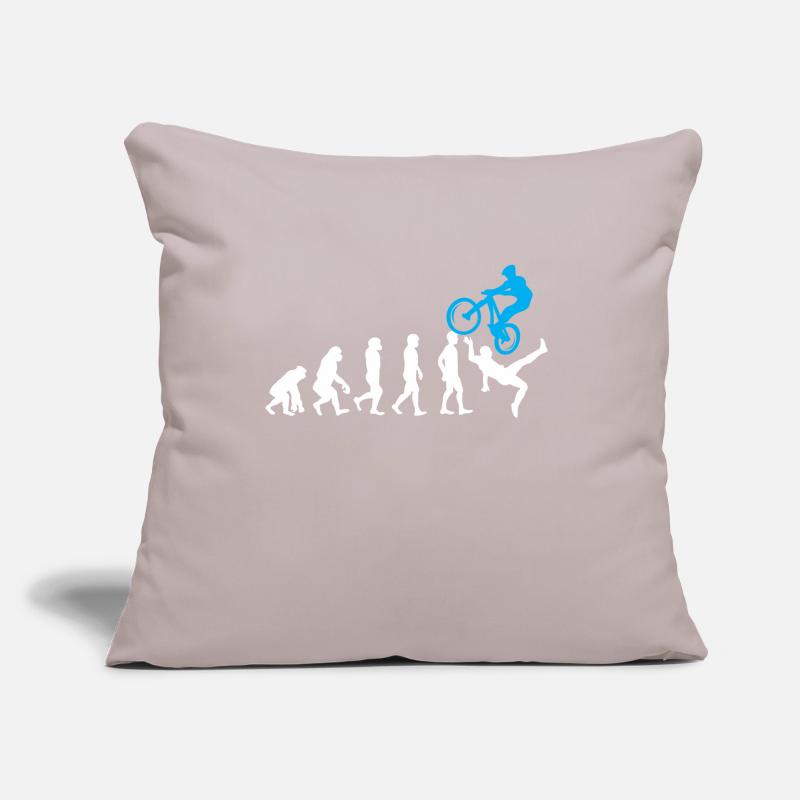Mountain bike evolution MTB cyclists cyclists Sofa pillow with filling 45cm x 45cm