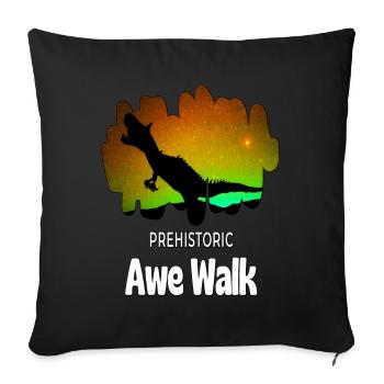Promenade préhistorique T-Rex - Coussin et housse de 45 x 45 cm - noir - Devant