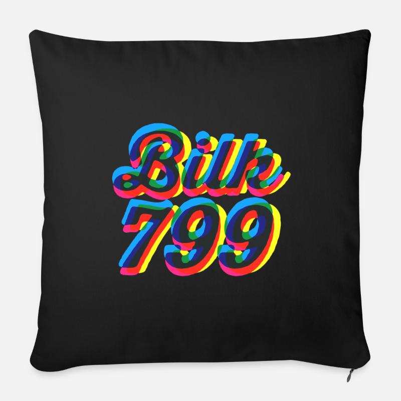 Bilk 799 bunt - Sofakissen mit Füllung 45 x 45 cm - Schwarz