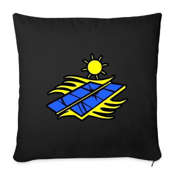 Panneaux d'énergie solaire - Coussin et housse de 45 x 45 cm - noir - Devant