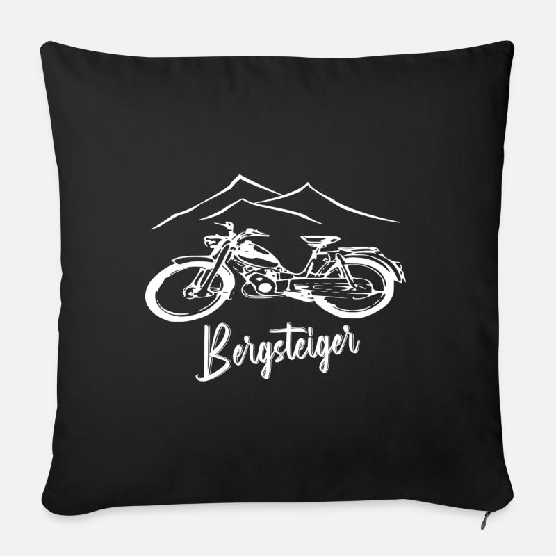 Zündapp Bergsteiger MD 25 Mofa Kult - Sofakissen mit Füllung 45 x 45 cm - Schwarz