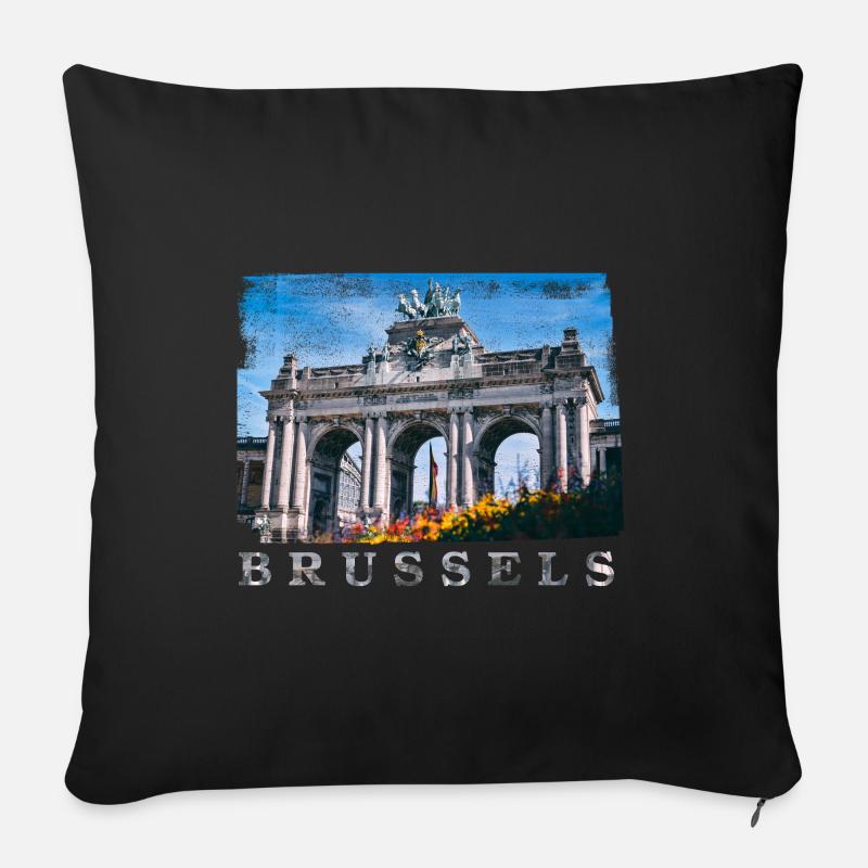 | Brüssel Cinquantenaire - Sofakissen mit Füllung 45 x 45 cm - Schwarz