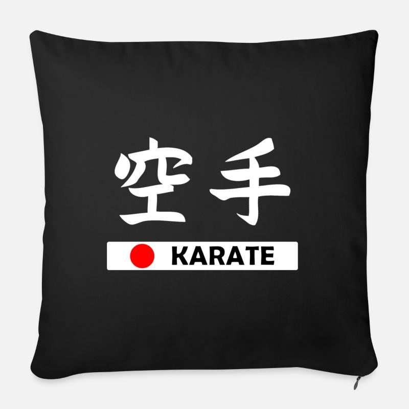 Karaté - Coussin et housse de 45 x 45 cm - noir