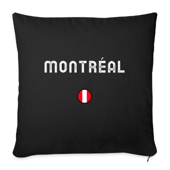 MONTREAL - Sofa pillow with filling 45cm x 45cm - black - Front