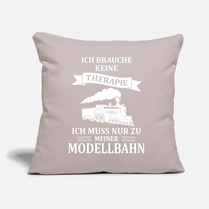 Spruch Modellbahn H0 Eisenbahner Sofakissen mit Füllung 45 x 45 cm
