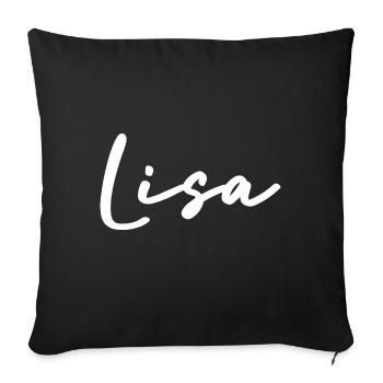 Lisa - Coussin et housse de 45 x 45 cm - noir - Devant