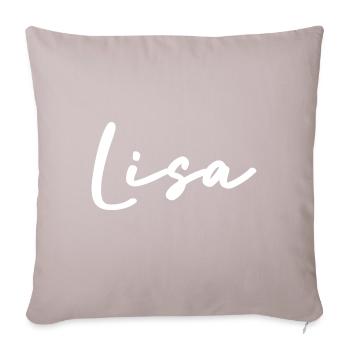 Lisa - Coussin et housse de 45 x 45 cm - taupe clair - Devant