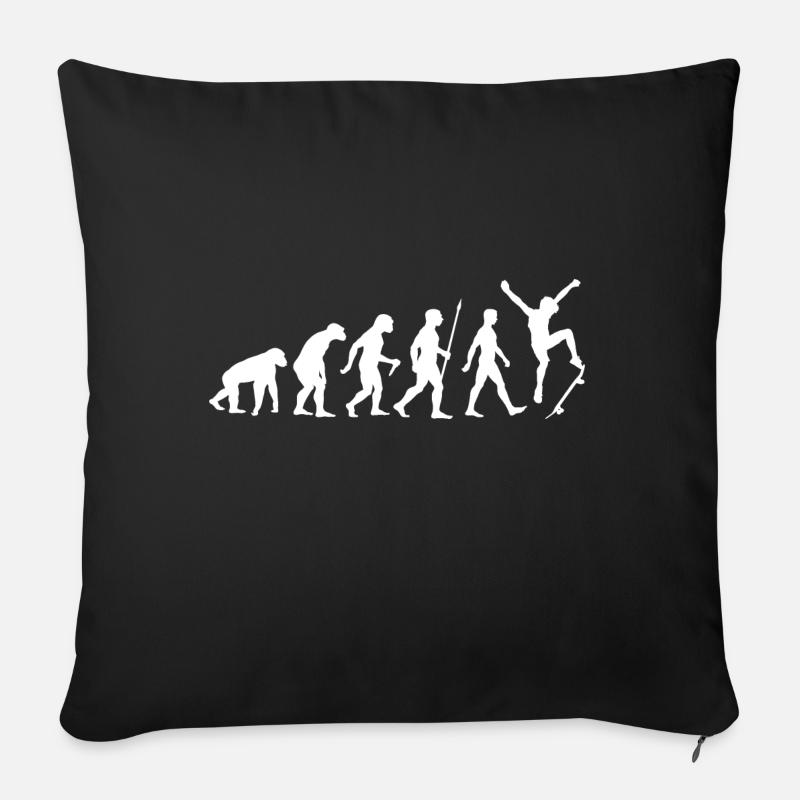 evolution skater skateboard - Coussin et housse de 45 x 45 cm - noir