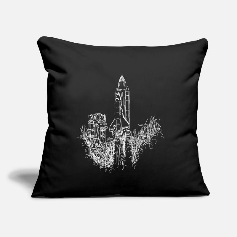 Space Shuttle Launch Scribble Sofa pillow with filling 45cm x 45cm