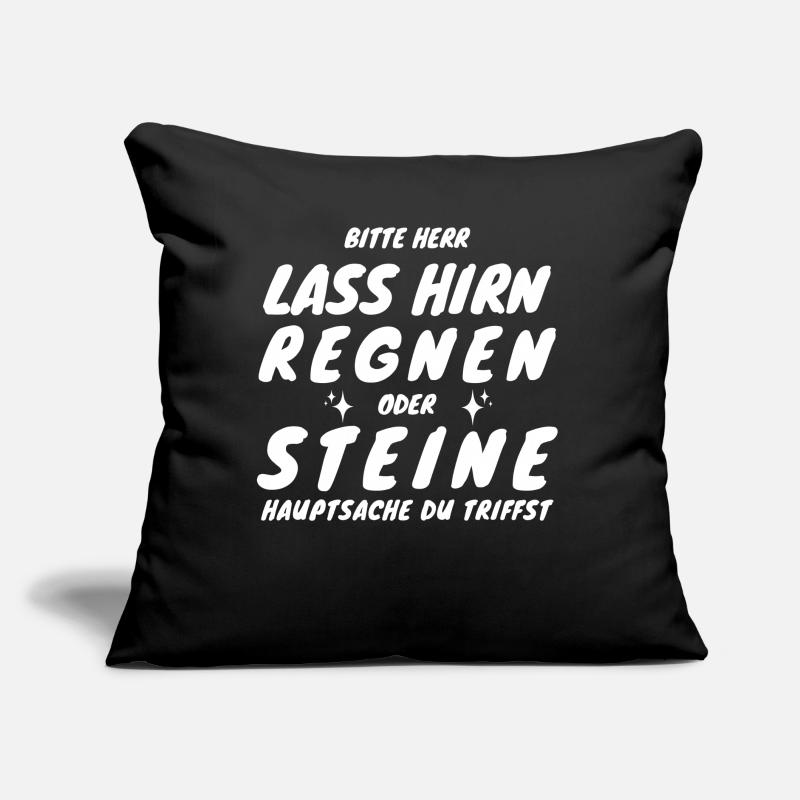 New Bitte Herr lass Hirn regnen oder Steine... Sofakissen mit Füllung 45 x 45 cm