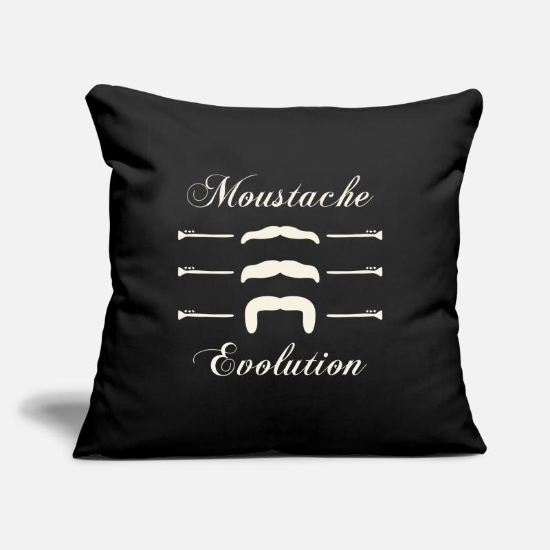 moustaches évolution, Idée cadeau d'élégance. Coussin et housse de 45 x 45 cm