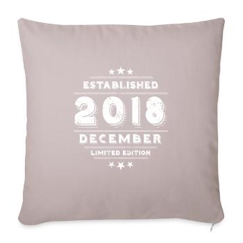 Anniversaire en décembre 2018 - décembre - Coussin et housse de 45 x 45 cm - taupe clair - Devant