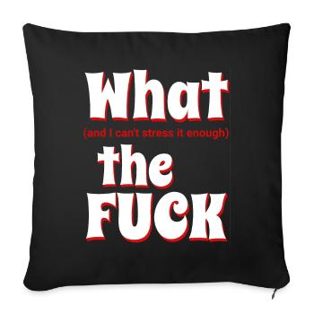 Qu’est-ce que je ne peux pas souligner assez - Coussin et housse de 45 x 45 cm - noir - Devant