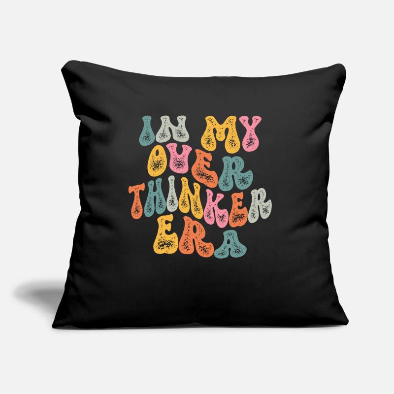 Dans mon ère Overthinker Overthink Groovy Coussin et housse de 45 x 45 cm