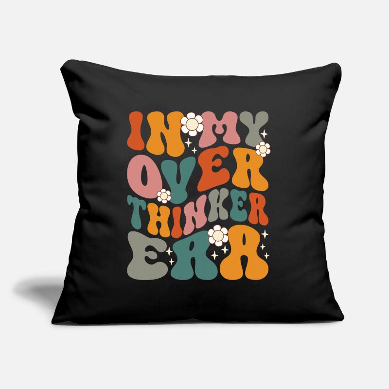 Dans mon ère Overthinker Overthink Groovy Coussin et housse de 45 x 45 cm