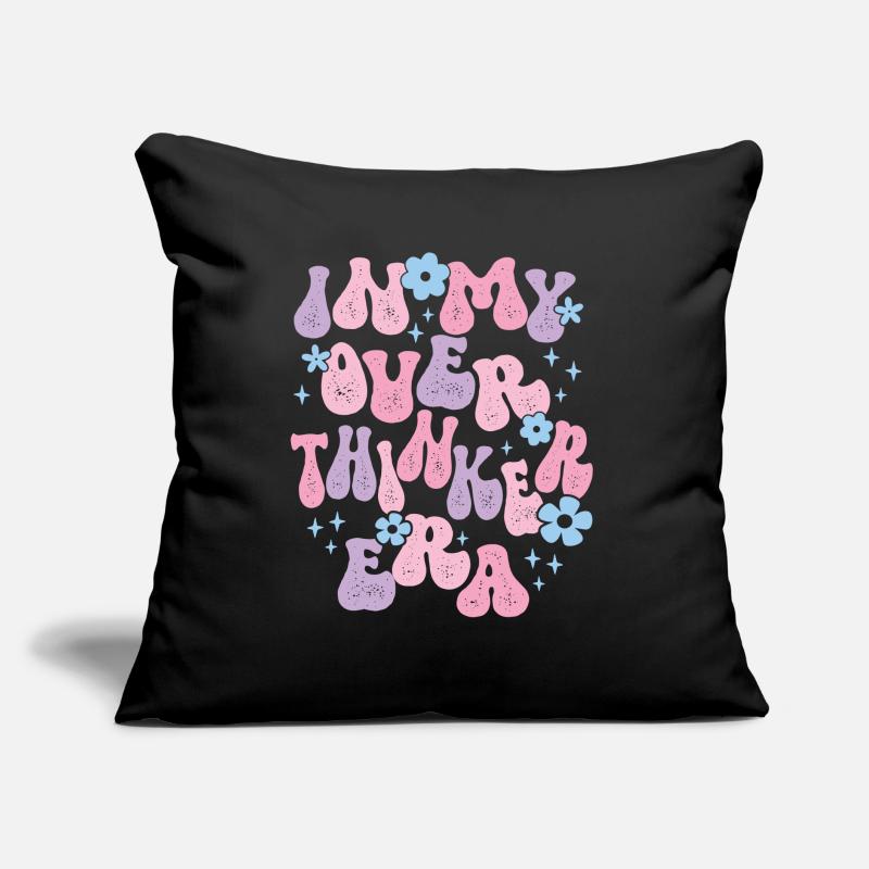 Dans mon ère Overthinker Overthink Groovy Coussin et housse de 45 x 45 cm