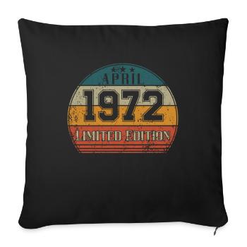 Anniversaire - Edition Limitée Avril 1972 - Coussin et housse de 45 x 45 cm - noir - Devant
