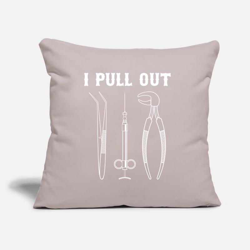Dentist! I'm pulling it out Sofa pillow with filling 45cm x 45cm